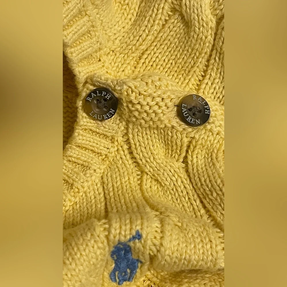 Ralph Lauren Yellow Knit Sweater Kids